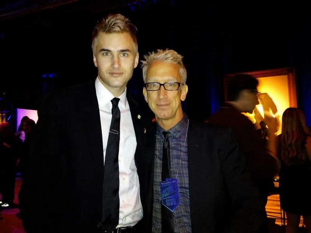 Roby Sobieski performing close-up magic for Andy Dick